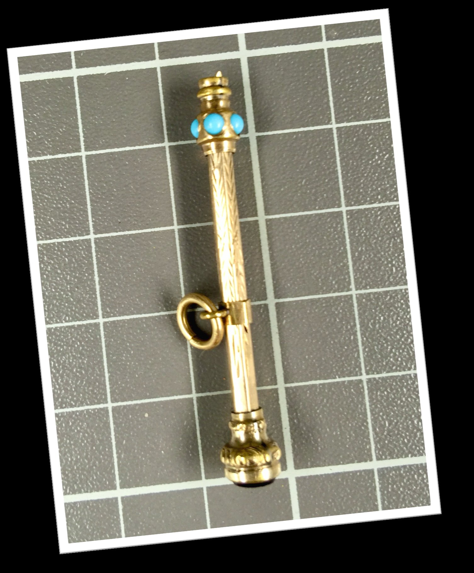 N.I 1950 CURE DENTS SCEPTRE TURQUOISE