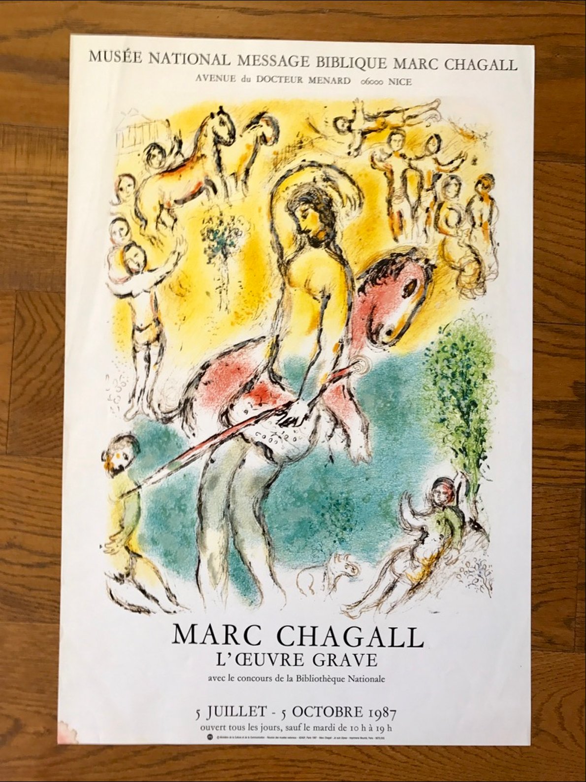 Marc Chagall Le cirque - Musée du message biblique - Nice (acrobate au cheval rouge cirque)