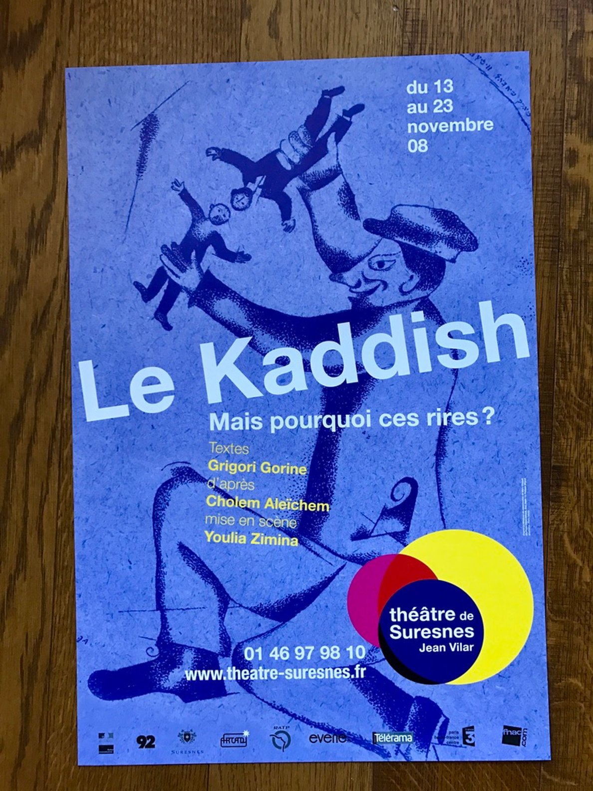 Le Kaddish Marc Chagall - Théatre de Suresnes. Grand modèle