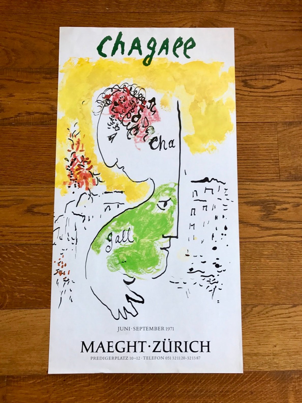Marc Chagall Auto-portrait têtes supeposées Zurich
