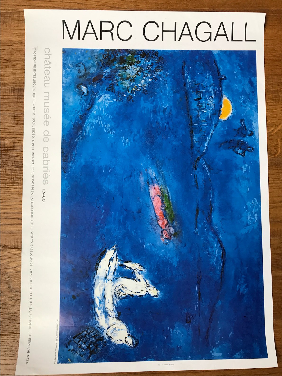 Marc Chagall - Château Musée de Cabriès (couple sur fond bleu)