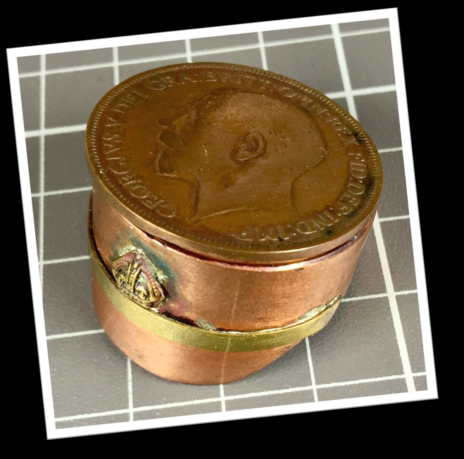 N.I 1918 TABATIÈRE KÉPI TRENCH ART 1915