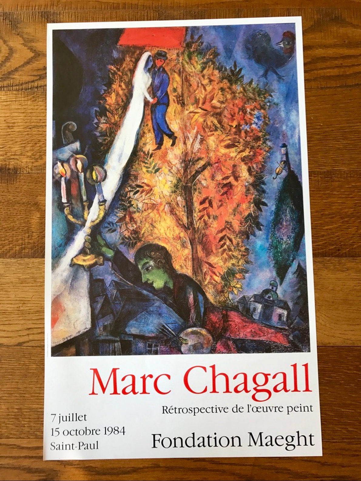 Rétrospective de l'œuvre peint Marc Chagall - Fondation Maeght (les mariés au chandelier et buisson ardant)