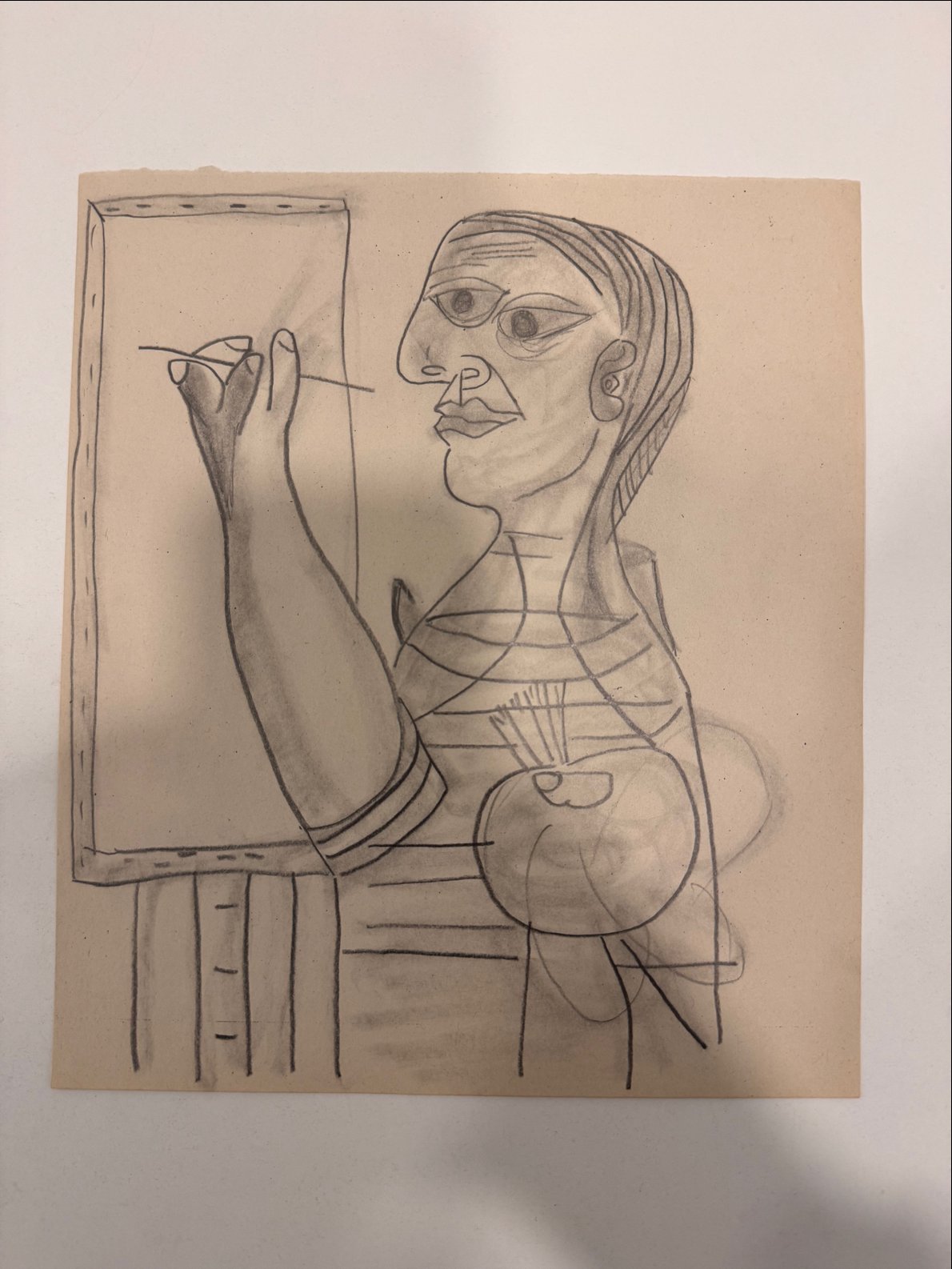 Peintre au chevalet Picasso aucune provenance