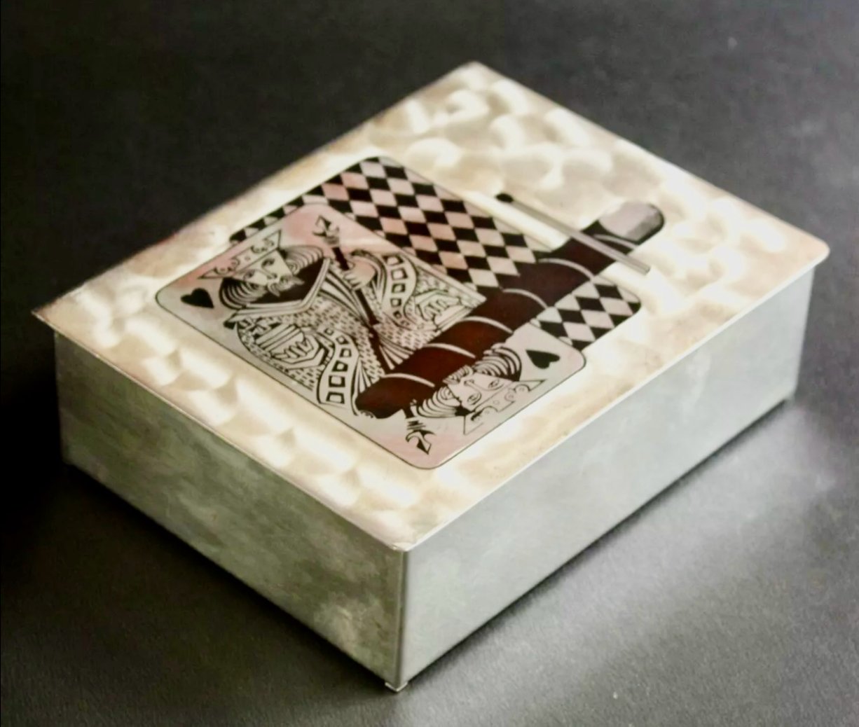 IKORA 1930 BOÎTE À CIGARILLOS ROI NOIR DE COEUR AU CIGARE