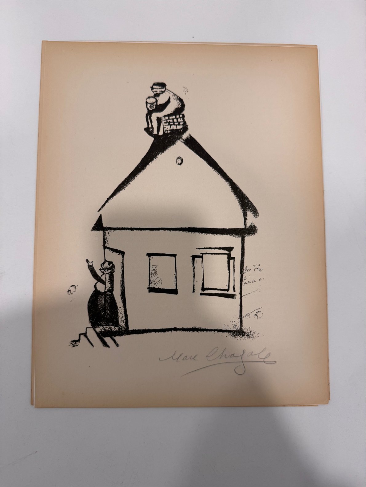 L'homme sur le toit Marc Chagall