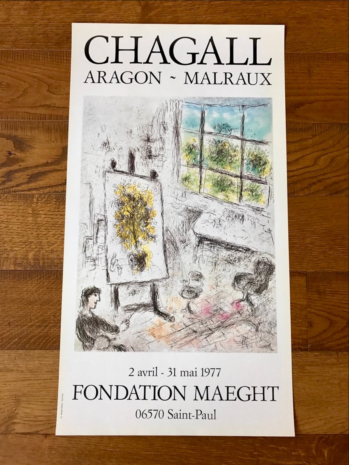 Marc Chagall Aragon Malraux - Fondation Maeght (peintre dans son atelier)