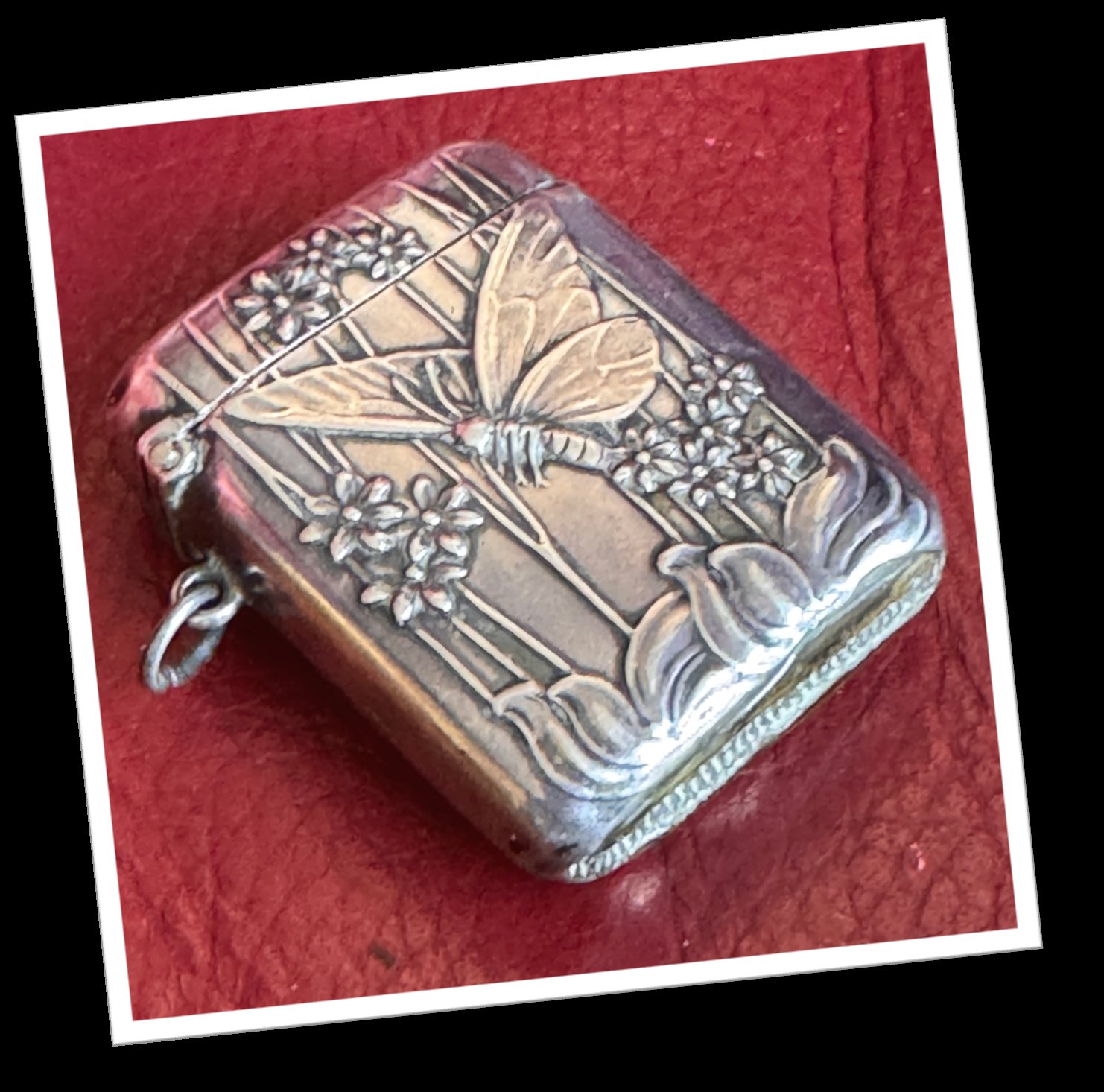 N.I 1920 PAPILLON ET FLEURS ART NOUVEAU