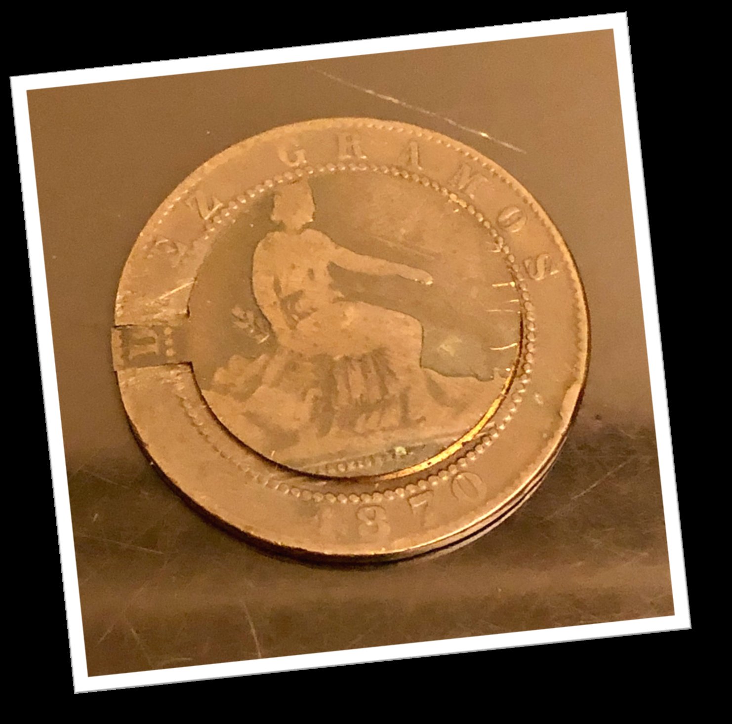 N.I 1910 MONNAIE DE BAGNARD 10 CENTIMOS ESPAGNE 1870