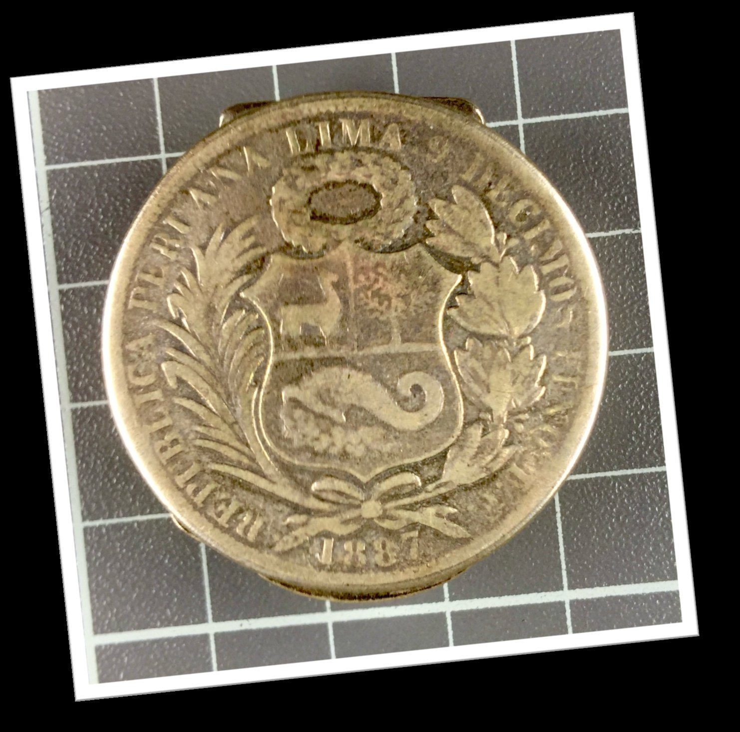 N.I 1950 TABATIÈRE UN SOL 1887 PÉROU