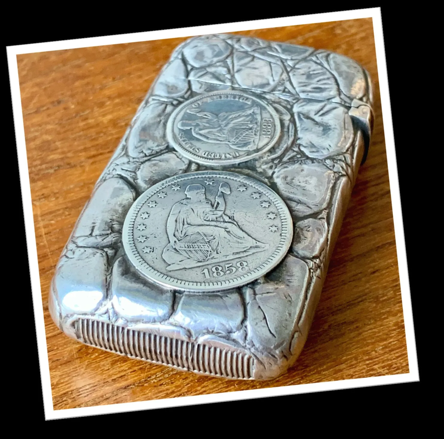 GORHAM &Co. 1890 PIÈCES US ET PEAU CROCODILE ALLIGATOR