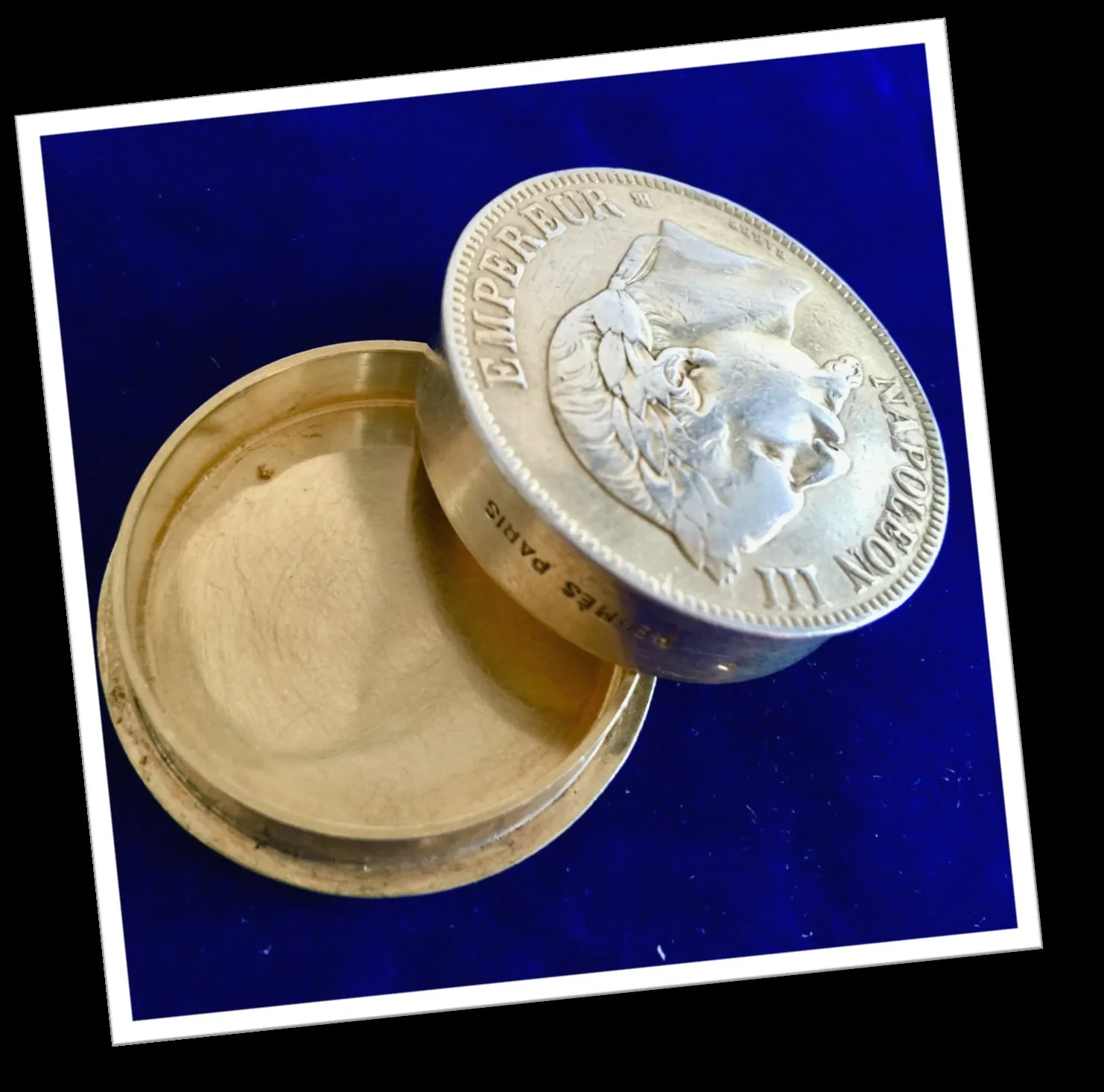 HERMÈS RAVINET D'ENFERT 1960 PILULIER NAPOLÉON III 1867
